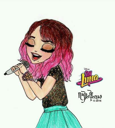 Рисунок для срисовки девушка с микрофоном