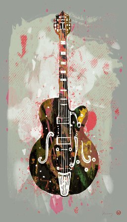 Гитара арт для принта