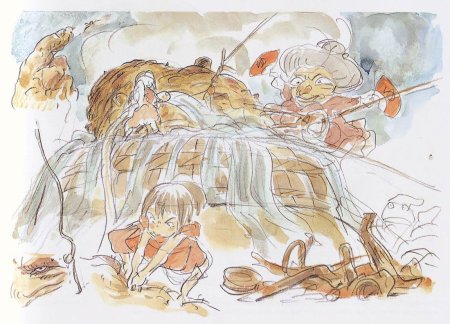 Хаяо Миядзаки раскадровки Ходячий замок