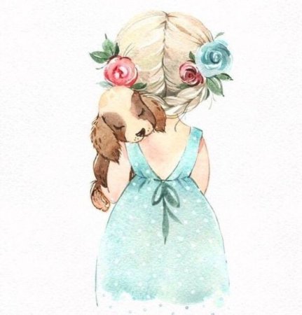 Акварельные иллюстрации девочки