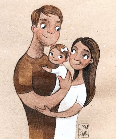 Картинки для срисовки семья