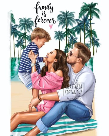 Anastasia kosyanova иллюстрации семьи
