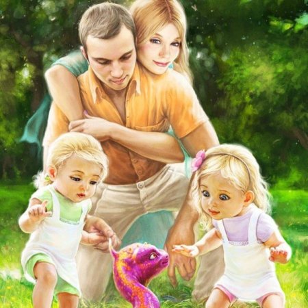 Рисунок семьи реалистичный