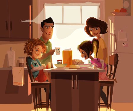 Счастливая семья арт