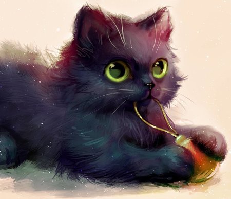 Милый котик арт