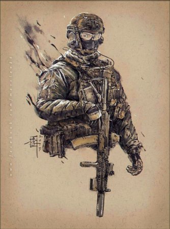 Спецназовец тату эскиз