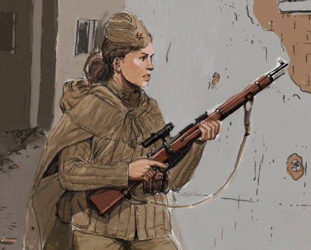 Советская снайперша арт