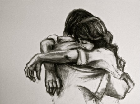 Объятия рисунок карандашом
