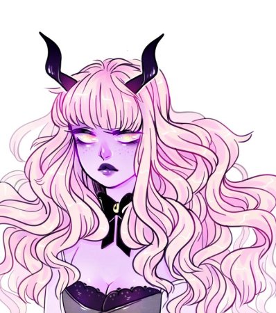 Девушка демон мультяшная