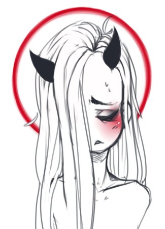 Аниме черно белое демон