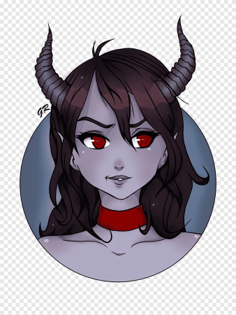 Аниме девочка с рожками