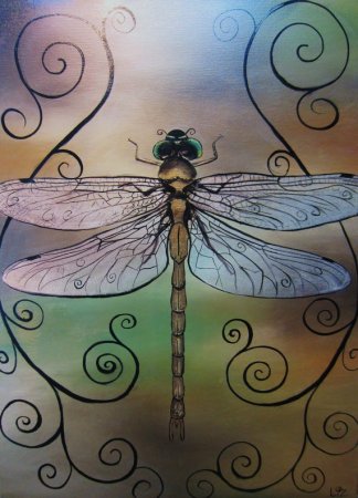 Стрекоза арт нуво