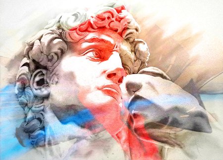 Давид Микеланджело граффити