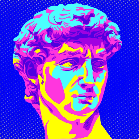 Бюст Давида Микеланджело рисунок