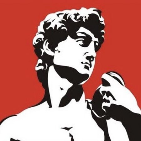 Бюст Давида Микеланджело контур