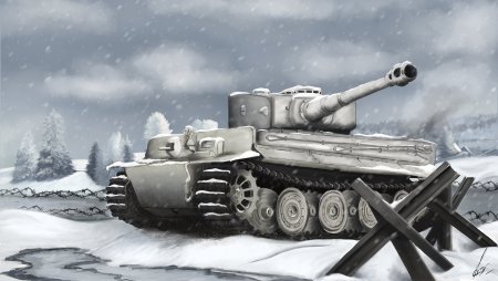 Немецкий танк белый тигр