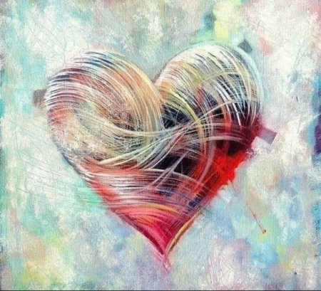 Человеческое сердце с цветами