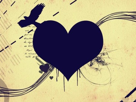 Сердце краской