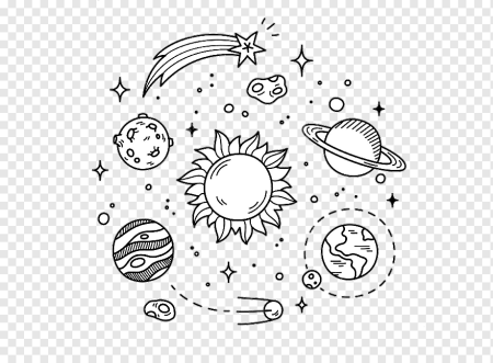 Рисунки космоса для срисовки