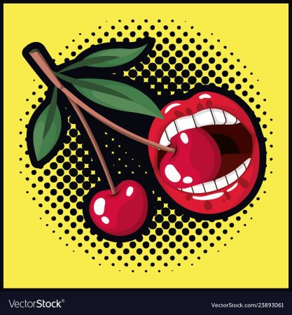 Фрукты в стиле поп арт