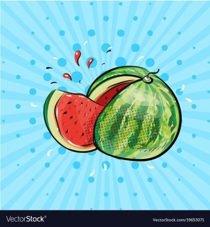 Фрукты в стиле поп арт