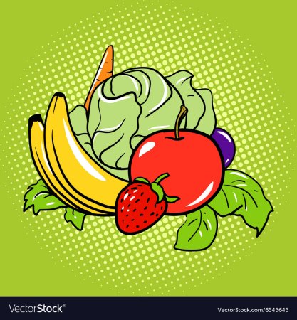 Поп арт фрукты