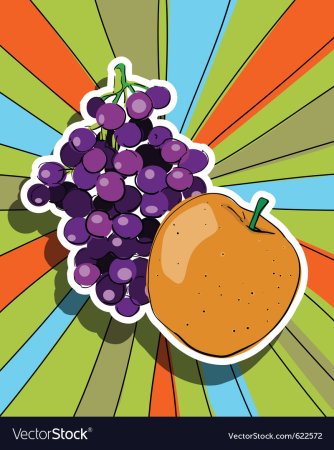 Фрукты в стиле поп арт