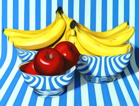 Фрукты в стиле поп арт