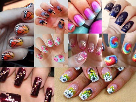 Рисунки ногти много разных