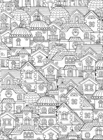 Раскраска антистресс город