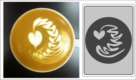Латте арт сердечко