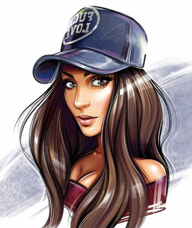 Картинка девушка в кепке