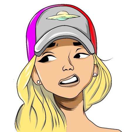 Девушка в бейсболке рисунок