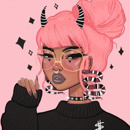 Бич девочки в стиле арт