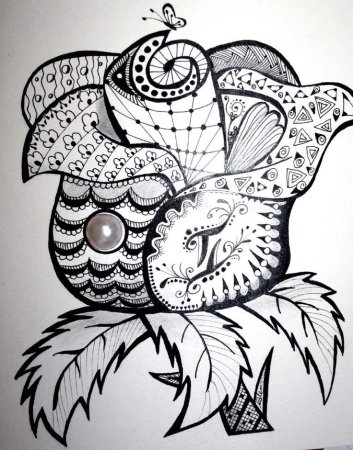 Рисунки в технике Зентангл