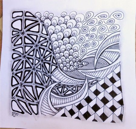 Пейзаж в стиле дудлинг для начинающих