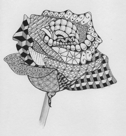 Дудлинг и Зентангл цветы