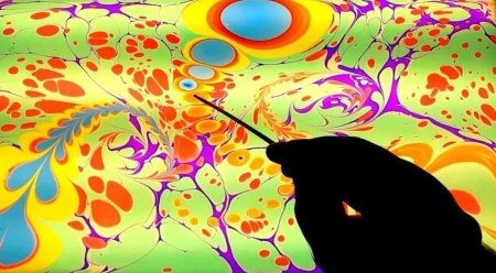 Рисование красками на воде техника эбру