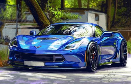 Шевроле Корвет рисовать