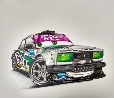 Авто в мультяшном стиле