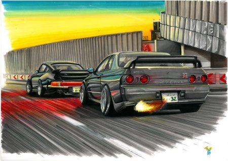 Nissan Skyline GTR r32 Art