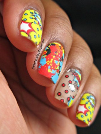Маникюр в стиле поп-арт