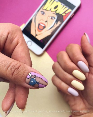 Ногти в стиле комиксов