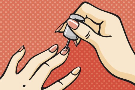 Мультяшная рука с маникюром