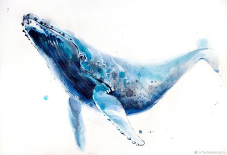 Синий кит живопись