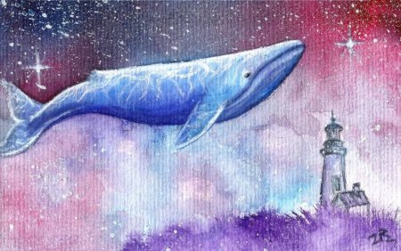 Кит пастелью