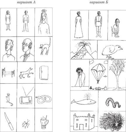 Рисуночный тест Сильвер стимульные рисунки