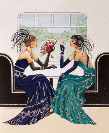 Современные иллюстрации в стиле арт деко