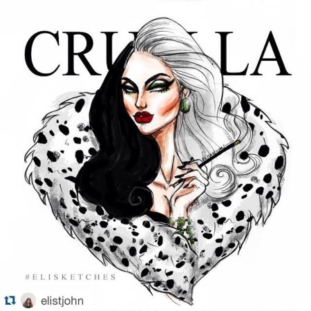 Круэлла де Виль арты