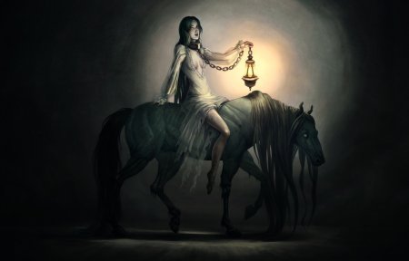 Девушка с лошадью живопись